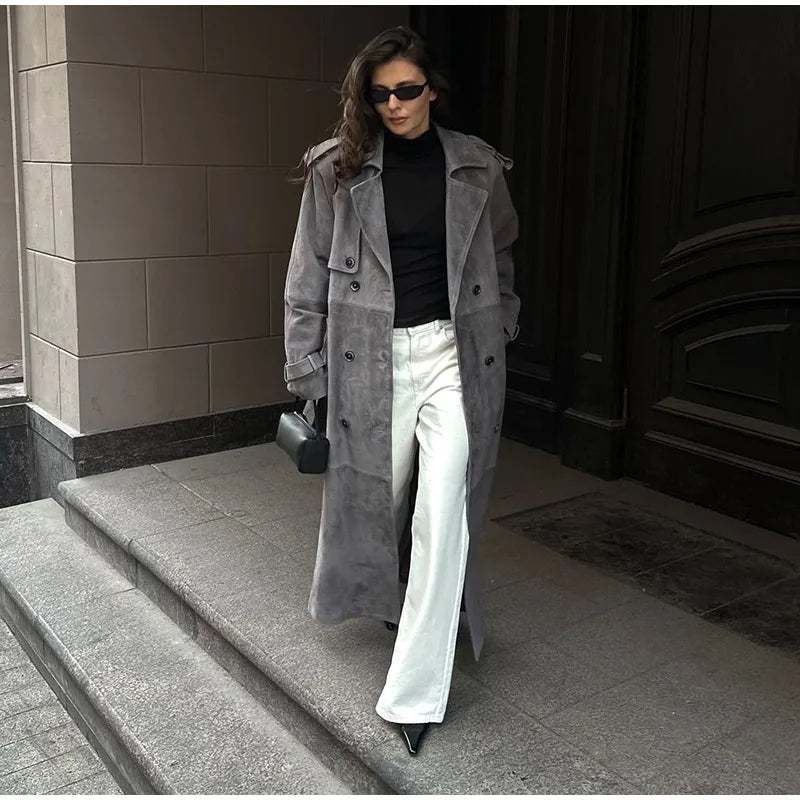 Tamara Suede Long Coat