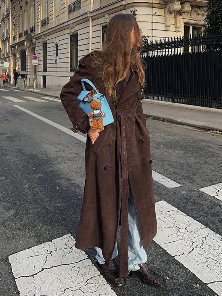 Tamara Suede Long Coat