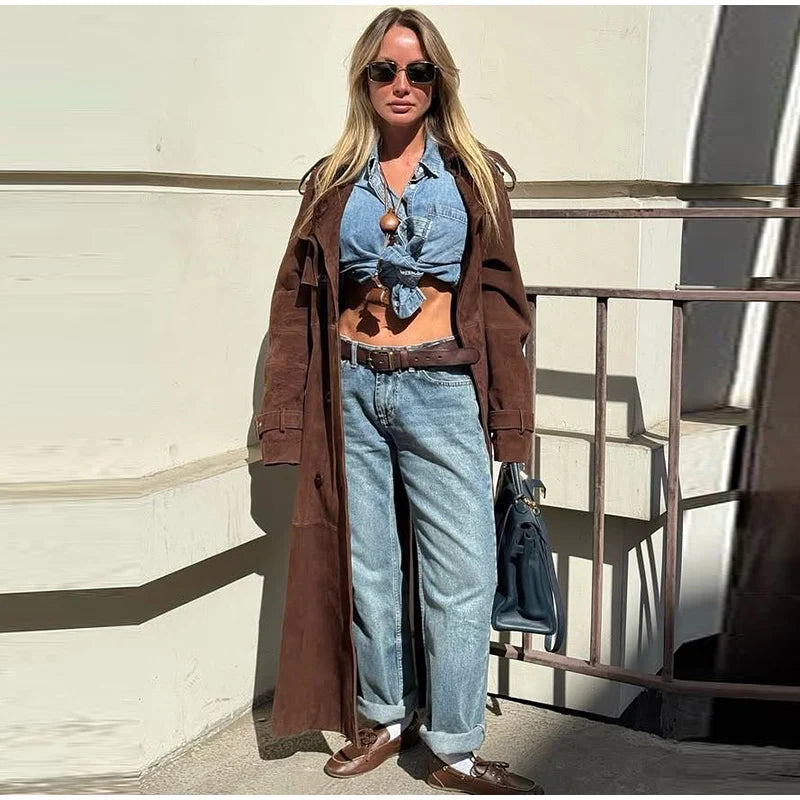 Tamara Suede Long Coat