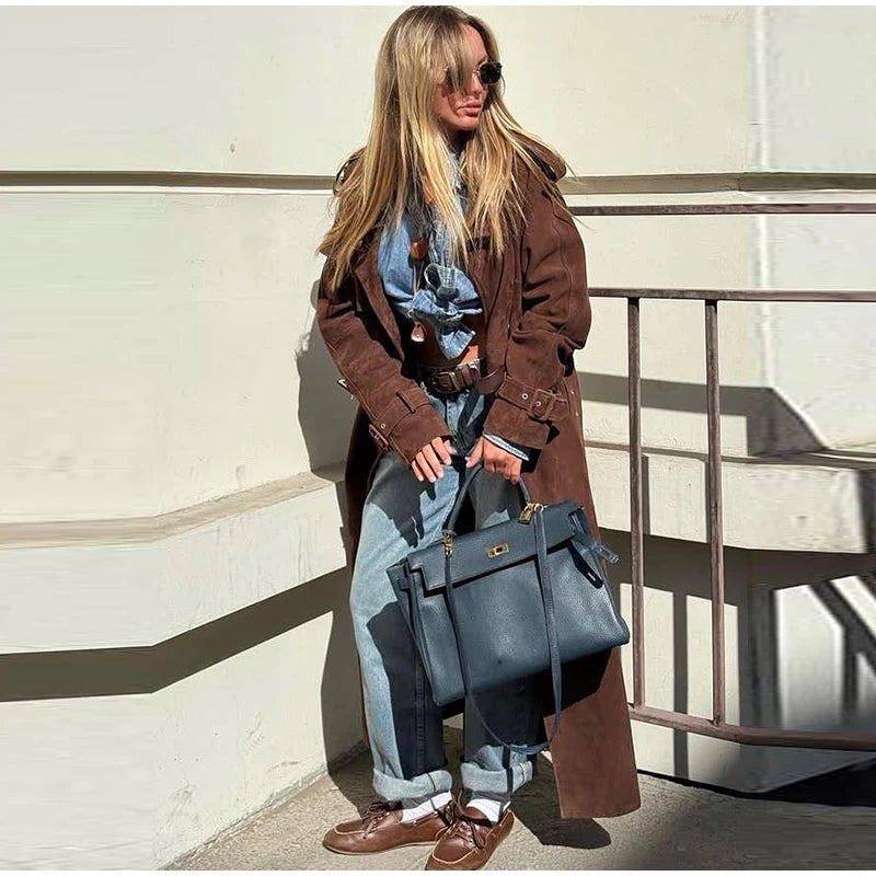 Tamara Suede Long Coat