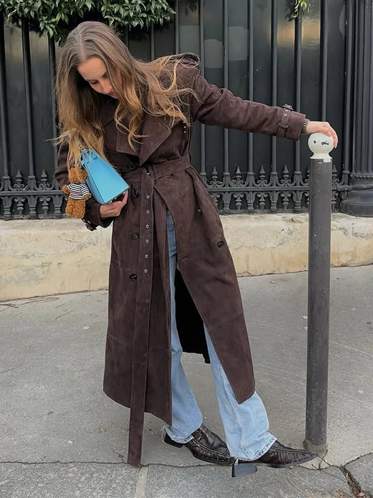 Tamara Suede Long Coat