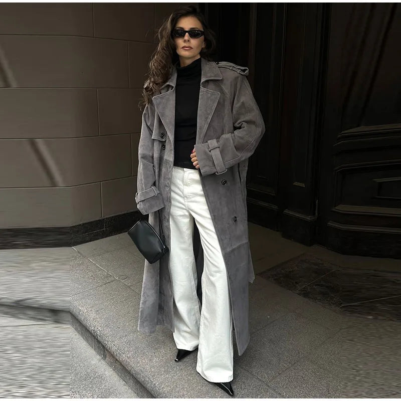 Tamara Suede Long Coat