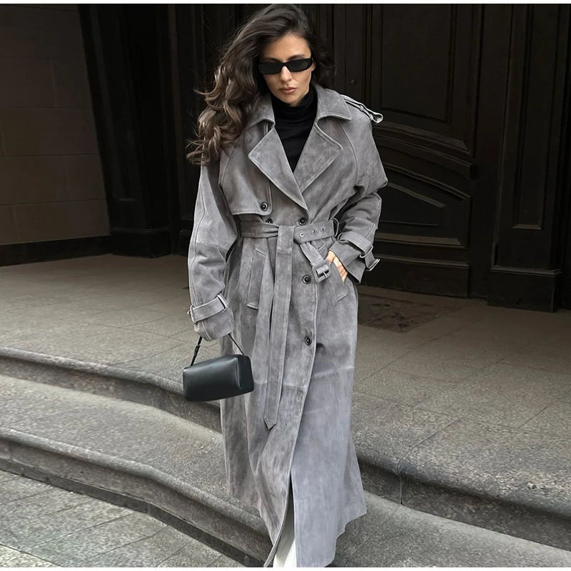 Tamara Suede Long Coat